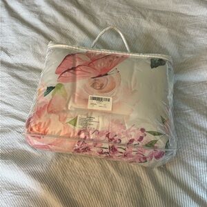 CARUILI 4-Piece Crib Bedding Set - Pink Flower